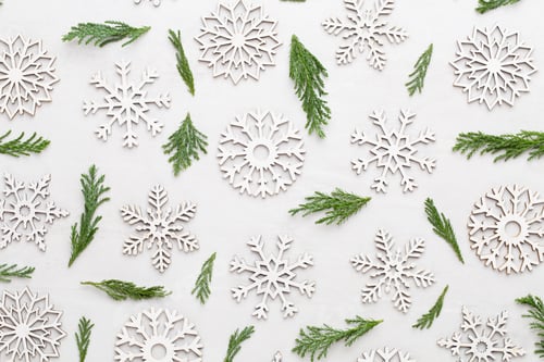 Preview: Christmas Composition. Gifts, Cones Decorations On White Background. Christmas, Winter, New Year