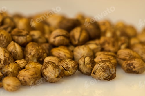 Preview: Right Hazelnuts Kernels In The Background.