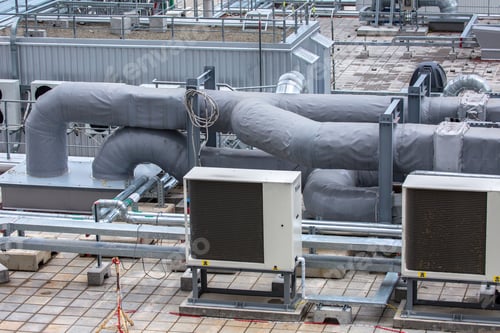 Preview: External Infrastructure Of The Microclimate Support System At A Large Industrial Site. Air