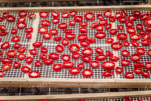 Preview: Delicious Pachino Tomatoes Drying At The Sun In A Huge Production In Sicly