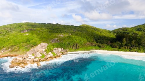 Preview: Beautiful Aerial View Of Seychelles Beach.