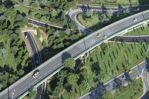 Preview: Aerial View Of Highway In Istanbul City
