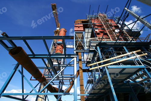 Preview: Cranes And Beams On Construction Of Industrial Factory