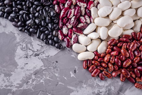 Preview: Fresh Organic Natural Beans On Stone Background