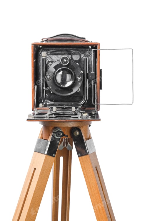 Preview: Vintage Retro Photo Camera, Isolated On White Background
