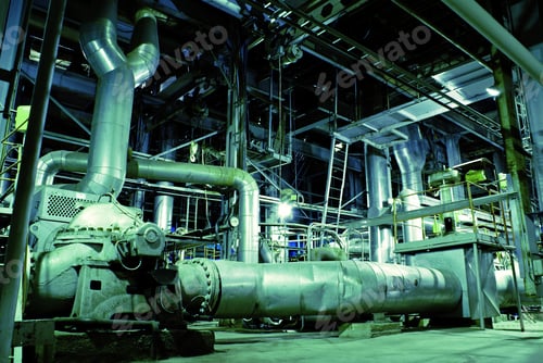 Preview: Equipment, Cables And Piping As Found Inside Of A Modern Industrial Power Plant.