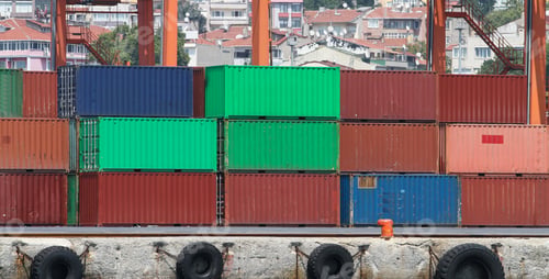Preview: Containers Waiting To Transfer In A Port
