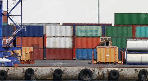 Preview: Containers Waiting To Transfer In A Port
