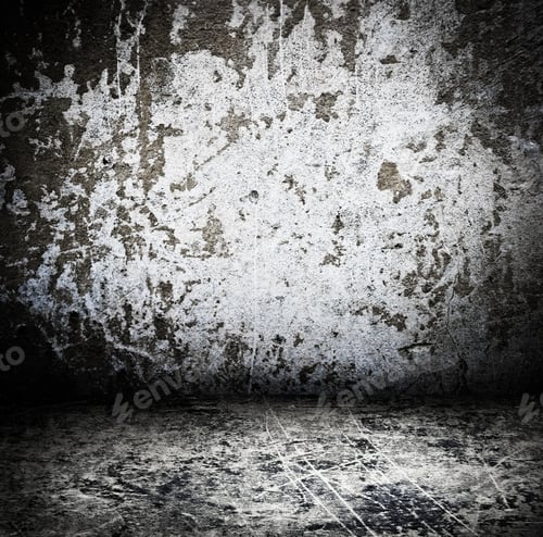 Preview: Abstract Grungy Wall and Floor in Dark Room