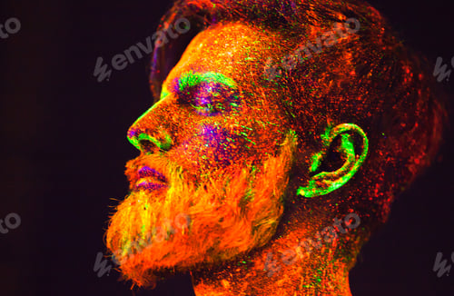 Preview: Man Is Painted In Ultraviolet