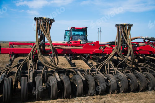 Preview: Tractor During Plowing. Agricultural Tillage In Spring