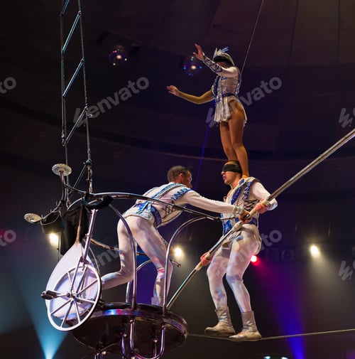 Preview: Performance Of Aerialists In The Circus Arena