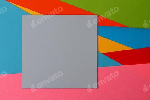 Preview: Sticker With Place For Text On A Bright And Colorful Background, Blank For Design With Copy Space