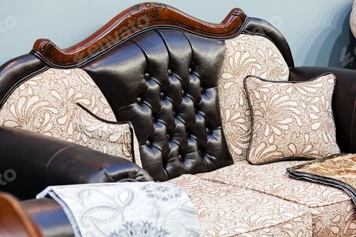 Preview: Detail Of Classic Furniture Sofa In Living Room.