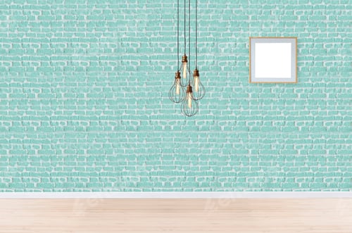 Preview: Abstract Wall Interior with Light Bulbs and Frame