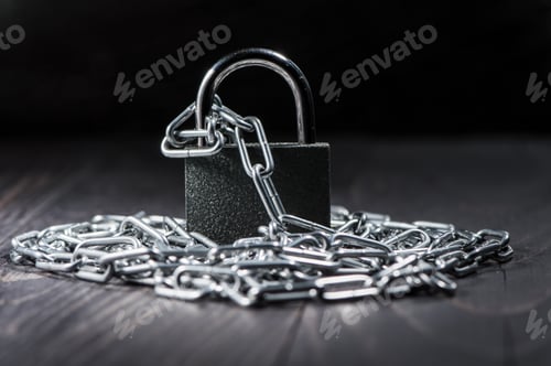 Preview: Chain Lock Protection.Concept Of Protection, Strength.