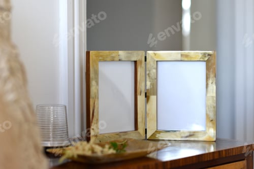 Preview: Natural Horn Picture Frames In A Bedroom Setting