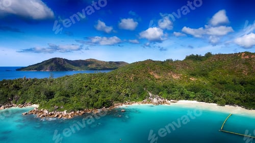 Preview: Beautiful Beach Of Seychelles, Aerial View.