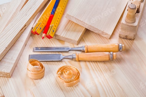 Preview: Wooden Meter Pencil Plane Chisels Of Joiner
