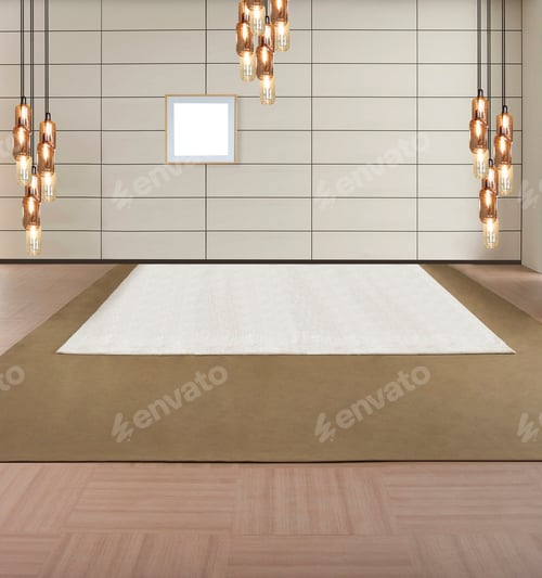 Preview: Bright Stone Wall Interior Design And Modern Lamp