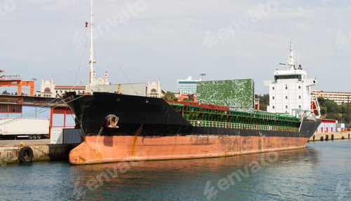 Preview: Cargo Ship Is Waiting In A Port