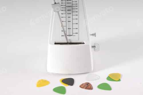 Preview: White Metronome On A White Background
