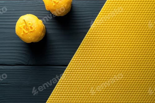 Preview: Decorative Easter Candles Made Of Beeswax With A Honey Aroma For Interior And Tradition On The Dark