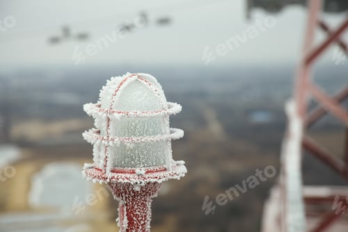 Preview: Lantern Light On The Power Line Covered Rime.