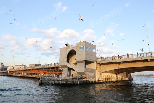 Preview: Galata Bridge In Karakoy, Istanbul City, Turkey