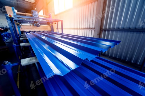 Preview: Metal Sheet Forming Machine At The Modern Metalwork Factory.