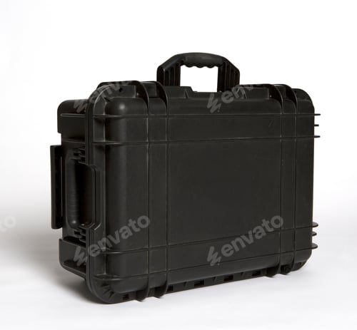 Preview: Big Black Plastic Case On White Background