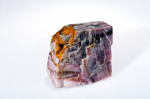 Preview: Calcite Mineral From The Group Of Carbonate On The White Background