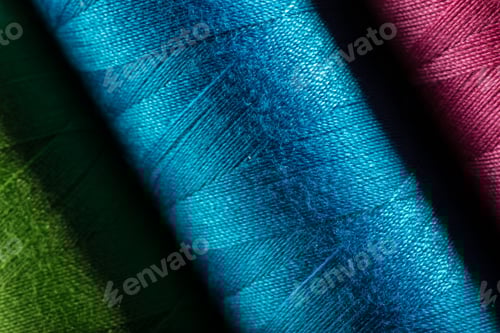 Preview: Colorful Thread Spools Close Up Abstract