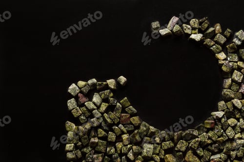 Preview: Bidasar Green, Indian Marble On Black Background