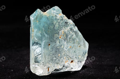 Preview: Topaz Silicate Mineral On The Black Background