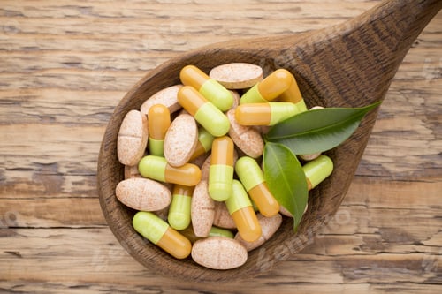 Preview: Homeopathic Supplement. Alternative Medicine. Vitamin Capsules.