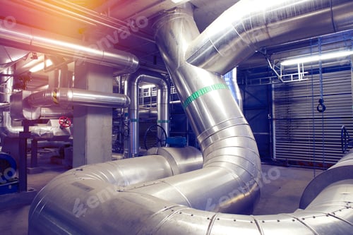 Preview: Equipment, Cables And Piping As Found Inside Of A Modern Industrial Power Plant