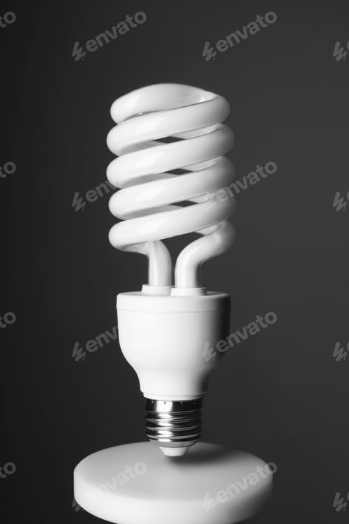 Preview: Modern Light Bulb On Dark Background