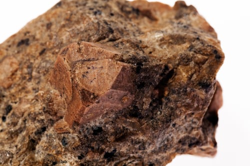 Preview: Thoclase In Granodiorite On The White Background