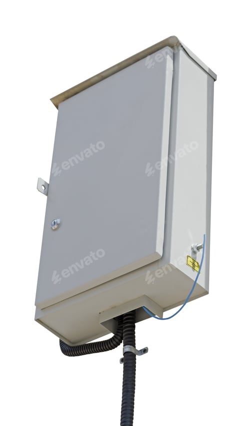 Preview: Cabinet For Electrical Equipment On White Background