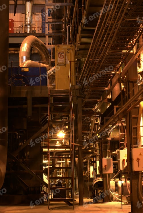 Preview: Equipment, Cables And Piping As Found Inside Of A Modern Industrial Power Plant