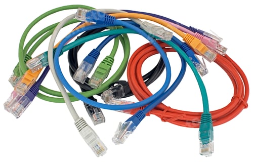 Preview: Network Ethernet Cable Over White Background