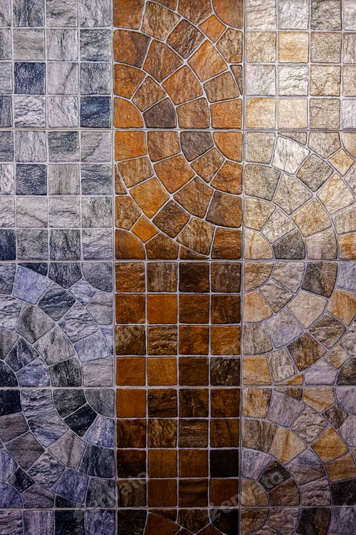 Preview: Close Up Of Colorful Bathroom Ceramic Tiles