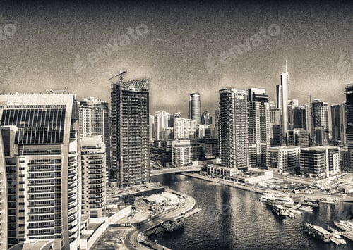 Preview: Aerial Skyline Of Dubai Marina.