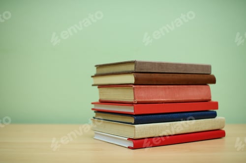 Preview: Books On The Table In Library