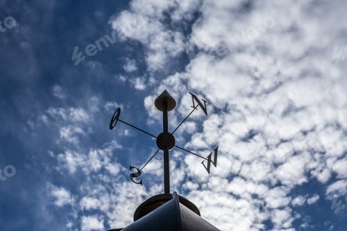 Preview: Compass With Cardinal Points Against Blue Sky - 3