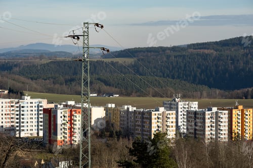 Preview: Wires And Electric Pylon Leads Into Town