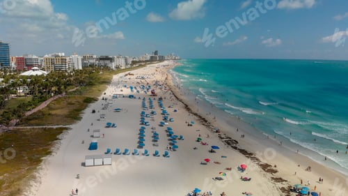 Preview: Beach Of South Pointe In Miami Beach, Florda Aerial View.
