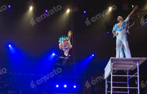 Preview: Performance Of Aerialists In The Circus Arena