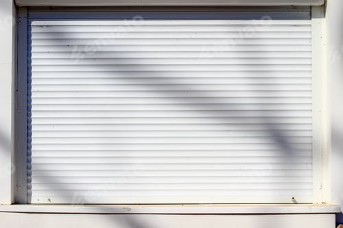 Preview: Closed White Store Shutters Due To A Coronavirus Pandemic